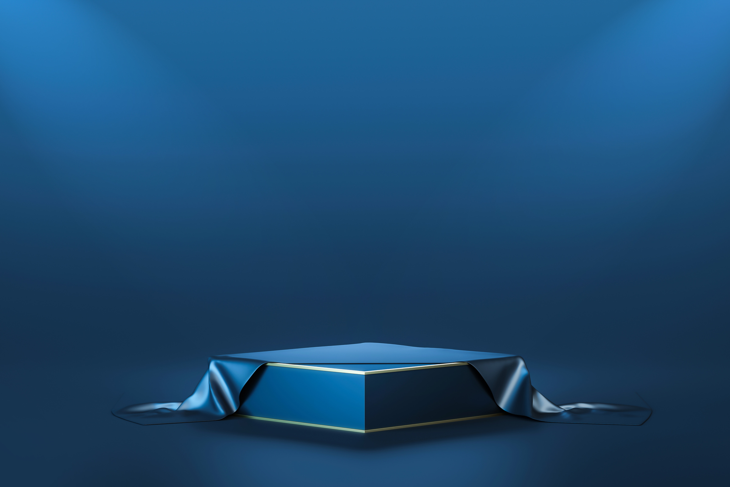 Luxury dark blue product backgrounds stage or winner podium